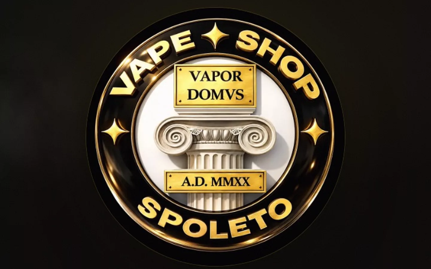 Un dettaglio della vetrina di Vapor Domus